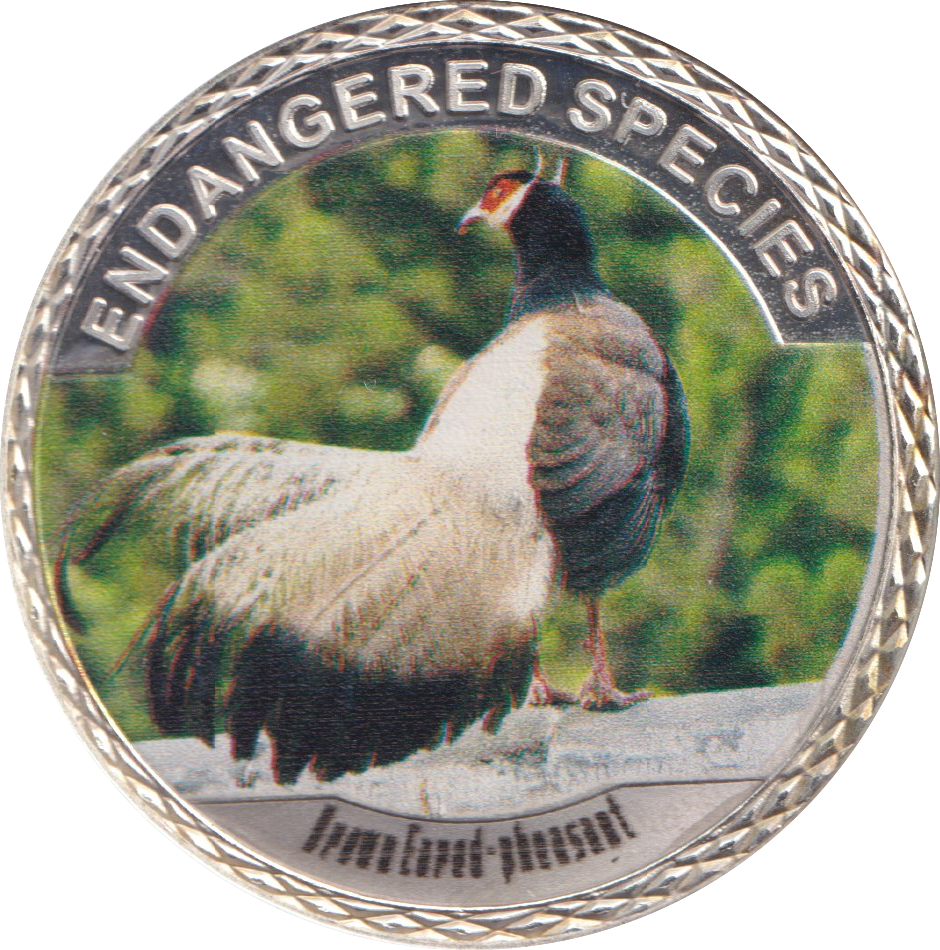 2016 100$ ENDANGERED SPECIES PHEASANT MEDALLION WORLD ANIMAL PROTECTION