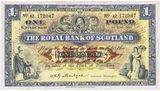 1960 ONE POUND SCOTTISH BANKNOTE ROYAL BANK OF SCOTLAND REF SCOT-88