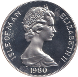 1980 SILVER PROOF ONE CROWN ISLE OF MAN