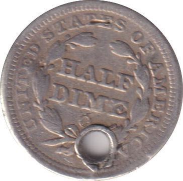 1854 HALF DIME USA
