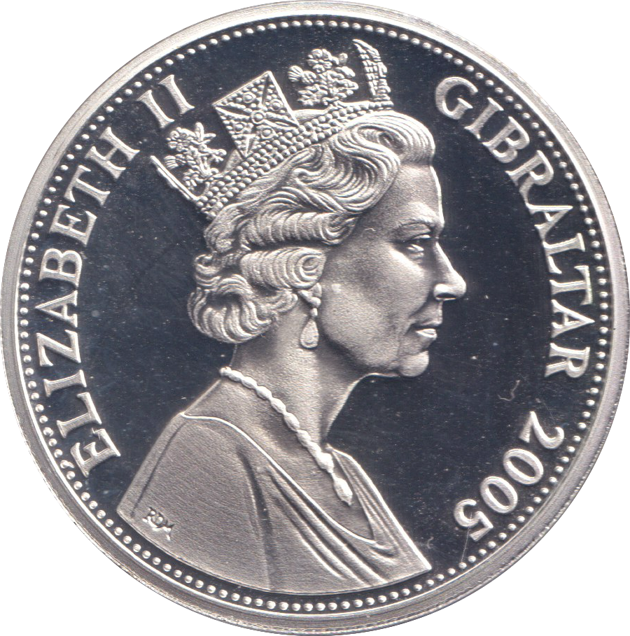 2005 SILVER PROOF FIVE POUNDS TROOPING THE COLOUR