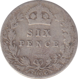 1906 SIXPENCE (FINE)