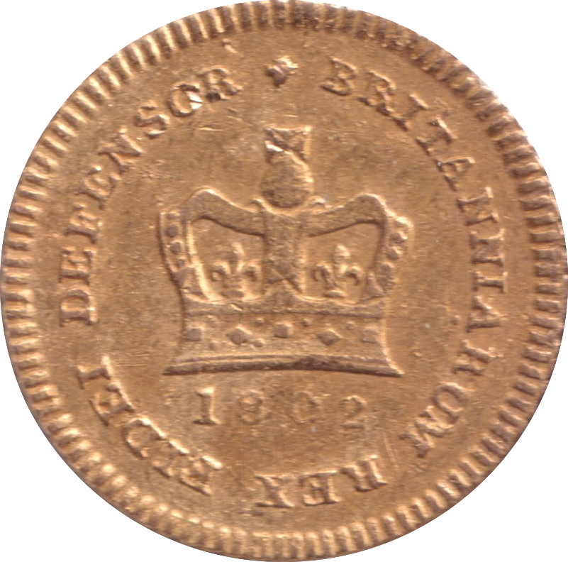 1802 GOLD THIRD GUINEA ( GVF )