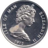 1972 SILVER PROOF SILVER WEDDING ANNIVERSARY 25 NEW PENCE ISLE OF MAN