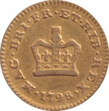 1798 GOLD THIRD GUINEA ( GF )
