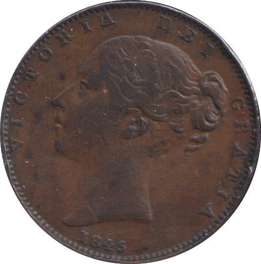 1845 FARTHING ( VF )