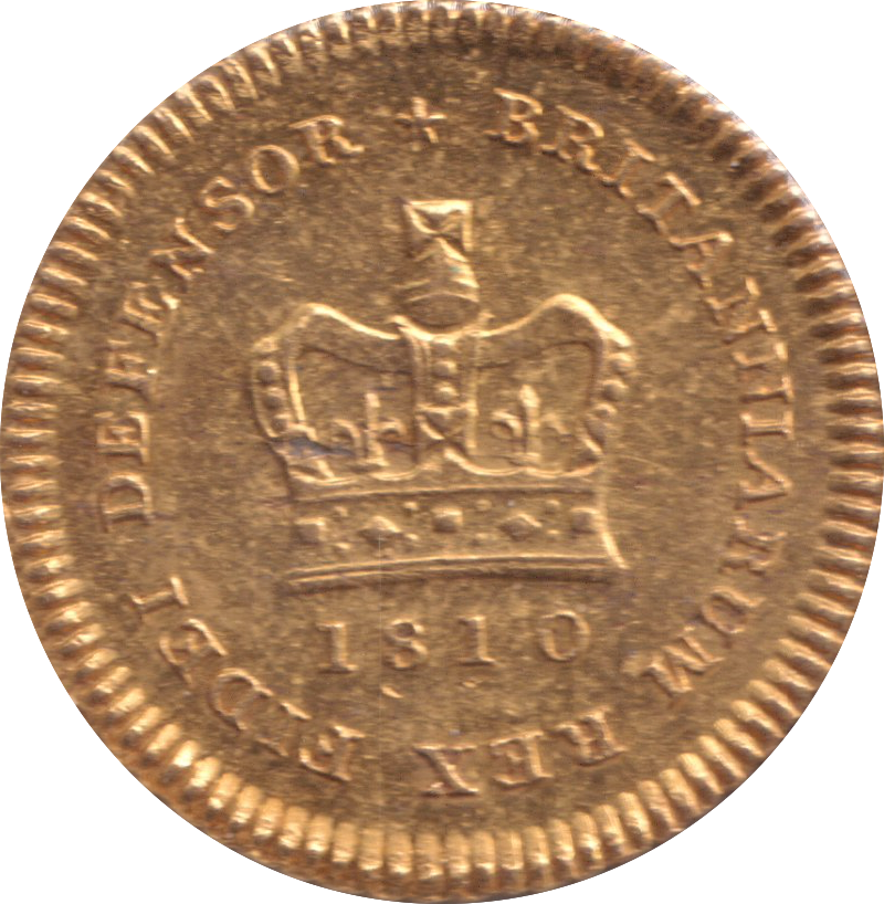 1810 GOLD THIRD GUINEA ( GVF )