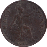 1930 HALFPENNY ( FINE )