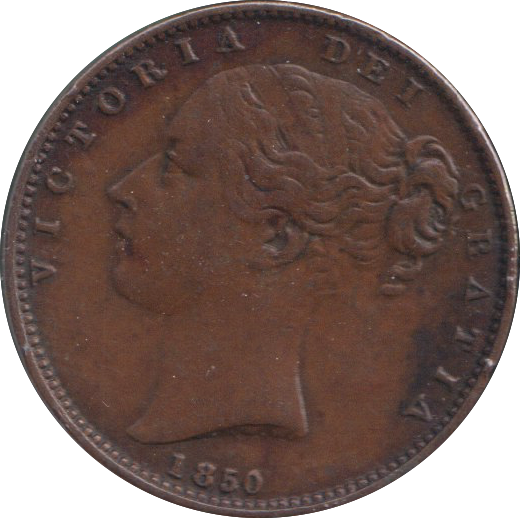 1850 FARTHING ( VF )
