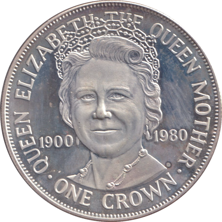 1980 SILVER PROOF CROWN THE QUEEN MOTHER