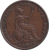 1850 FARTHING ( VF )