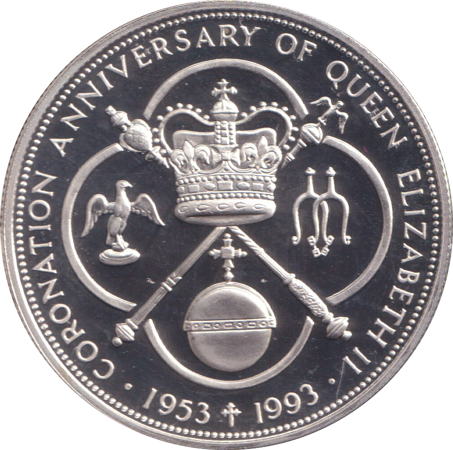 1993 SILVER PROOF FIVE DOLLARS CAYMAN ISLANDS