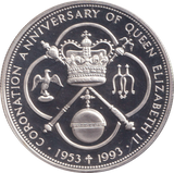 1993 SILVER PROOF FIVE DOLLARS CAYMAN ISLANDS