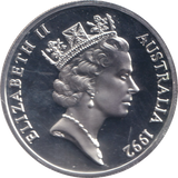 1992 SILVER PROOF TWENTY FIVE DOLLARS AUSTRALIA