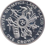 1980 SILVER PROOF ONE CROWN ISLE OF MAN