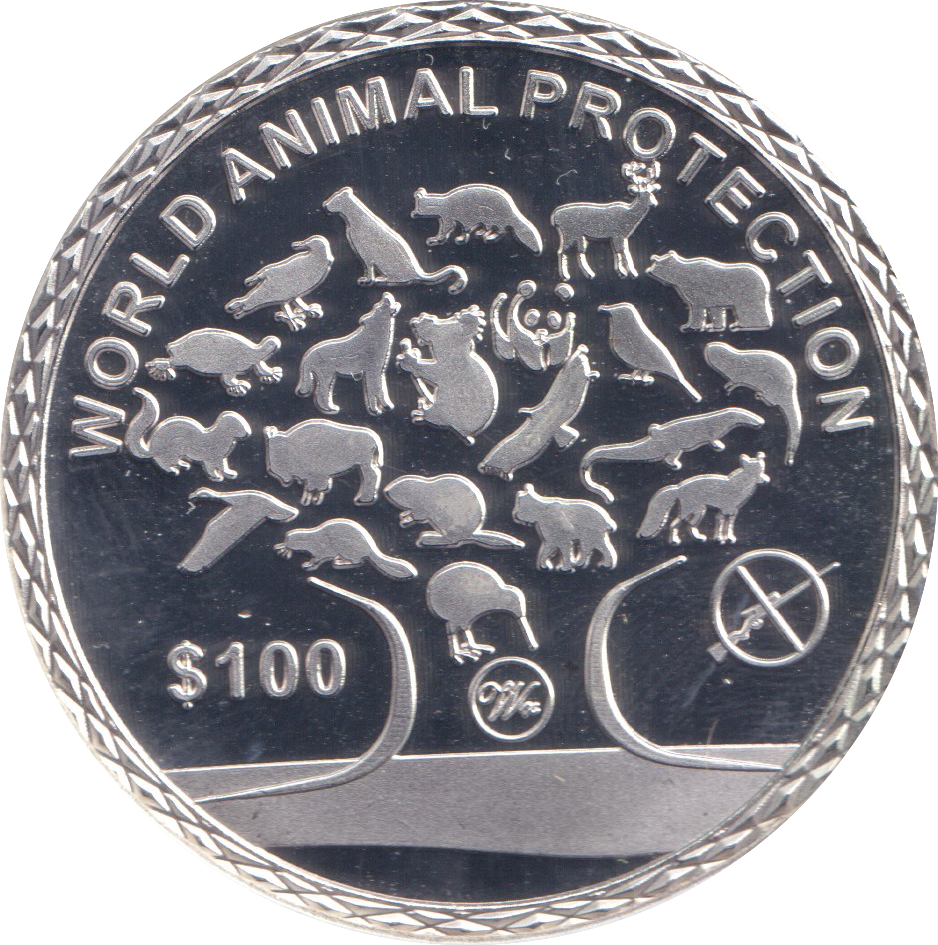 2016 100$ ENDANGERED SPECIES BLUEBIRD MEDALLION WORLD ANIMAL PROTECTION