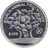 2016 100$ ENDANGERED SPECIES BLUEBIRD MEDALLION WORLD ANIMAL PROTECTION