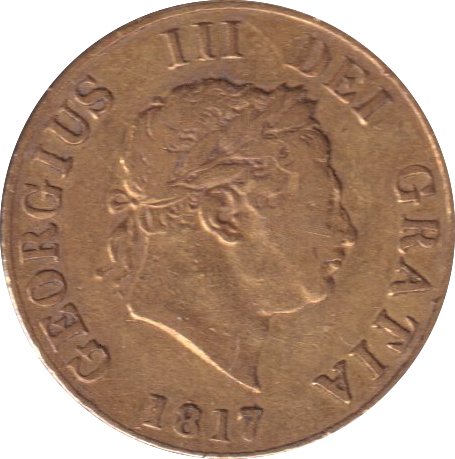 1817 GOLD HALF SOVEREIGN ( VF )