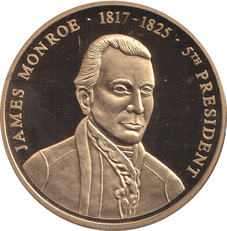 1999 PROOF MEDALLION JAMES MONROE USA