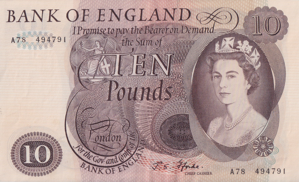 TEN POUNDS BANKNOTE PAGE REF £10-11 ( EF )