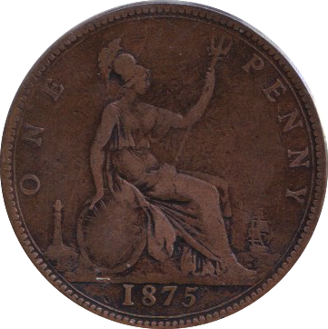 1875 PENNY ( FINE )