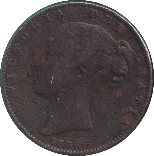 1838 FARTHING ( FINE )