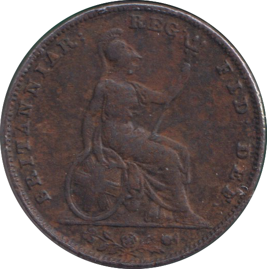 1838 FARTHING ( FINE )