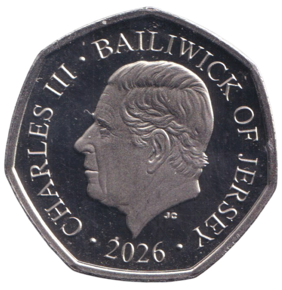 2026 PROOF 50P 50 YEARS OF CONCORDE BAILWICK OF JERSEY