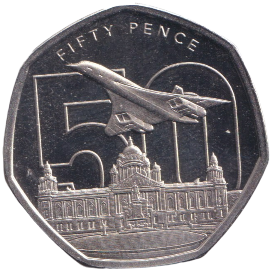 2026 PROOF 50P 50 YEARS OF CONCORDE BAILWICK OF JERSEY