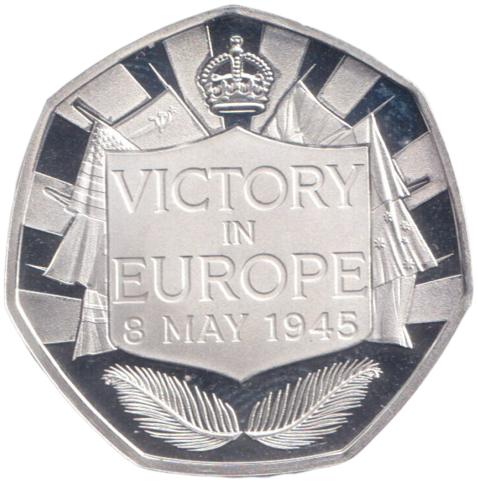 2025 SILVER PROOF 50P VICTORY IN EUROPE
