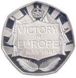 2025 SILVER PROOF 50P VICTORY IN EUROPE