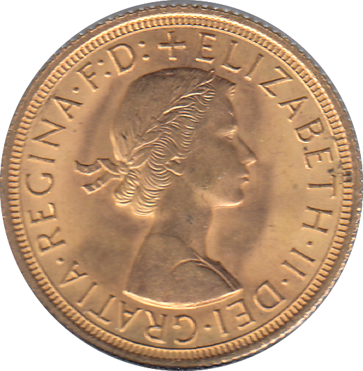 1963 GOLD SOVEREIGN ( UNC )