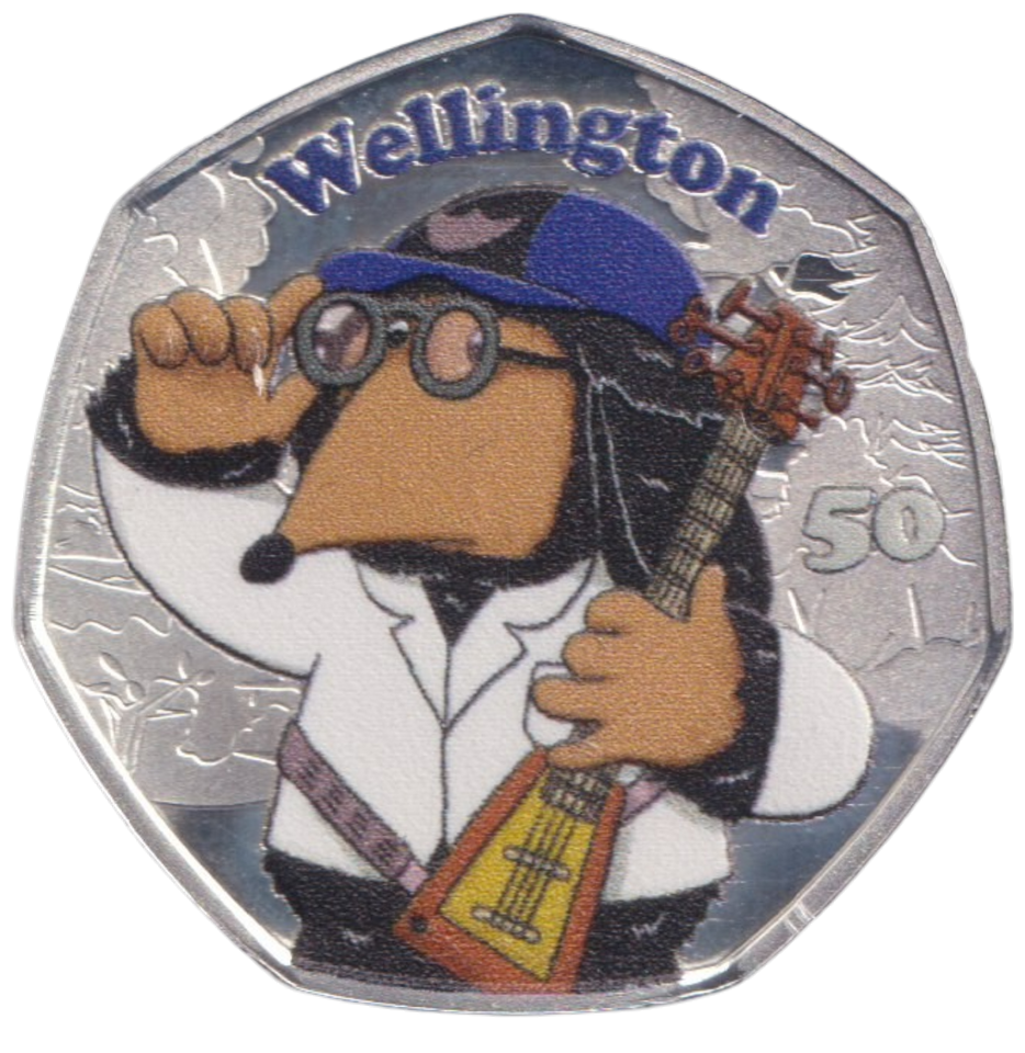 2023 SILVER PROOF 50P WOMBLES SERIES WELLIGTON