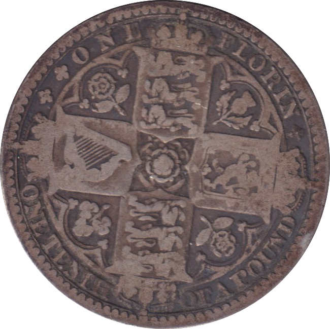 1849 ONE FLORIN ( FINE )