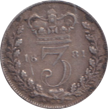 1881 THREEPENCE ( GF )