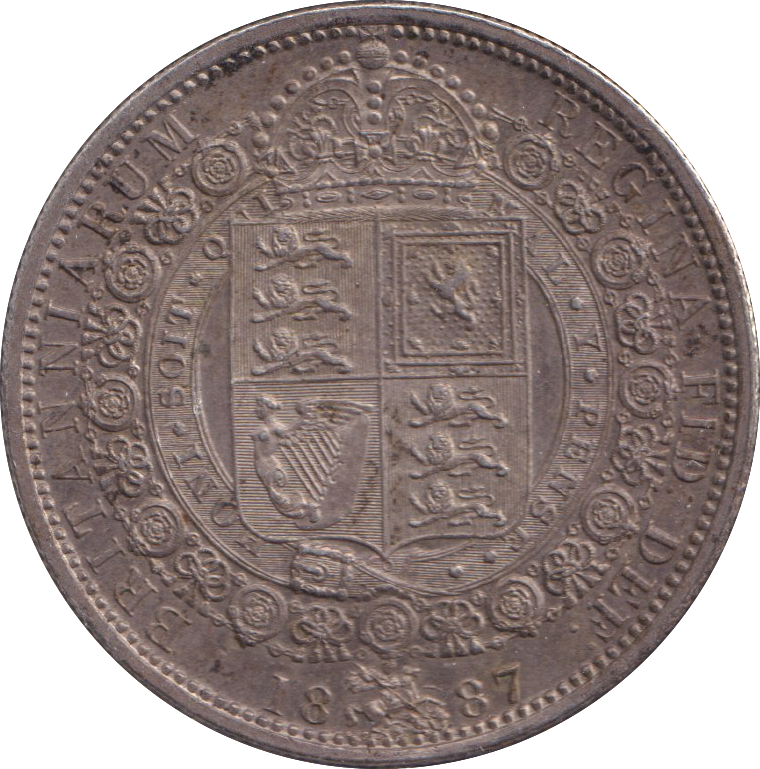 1887 HALFCROWN ( EF )