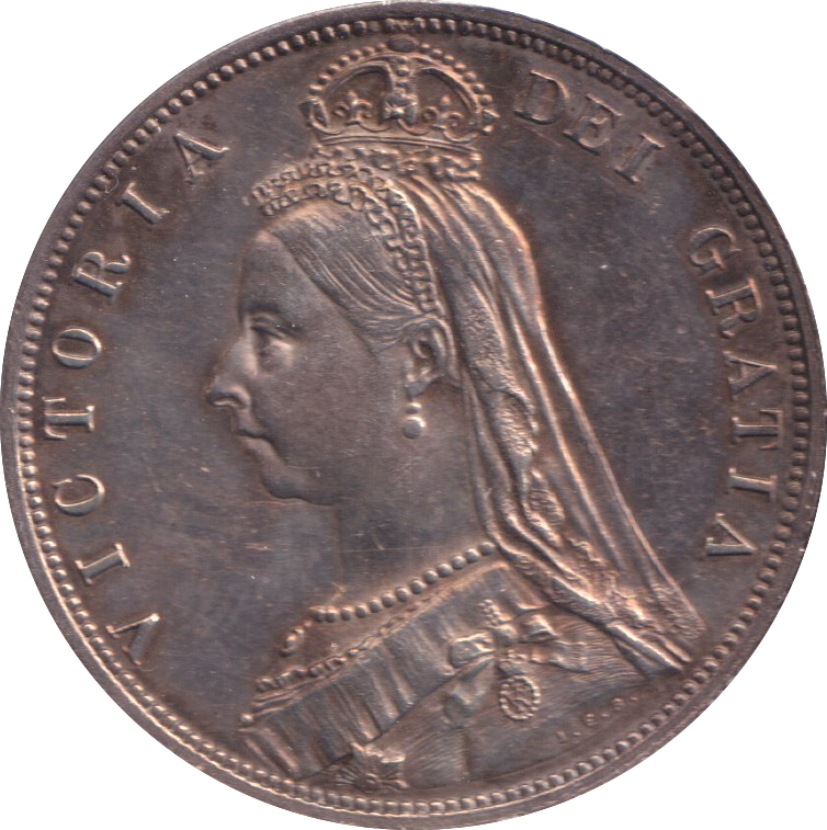 1887 HALF CROWN ( AUNC )