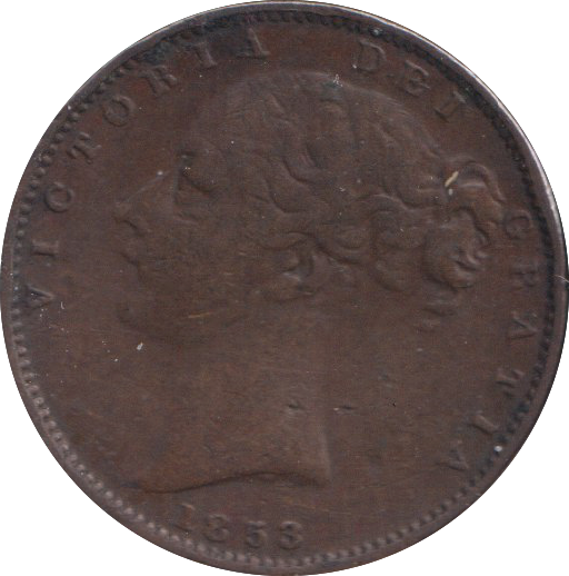 1853 FARTHING ( FINE )