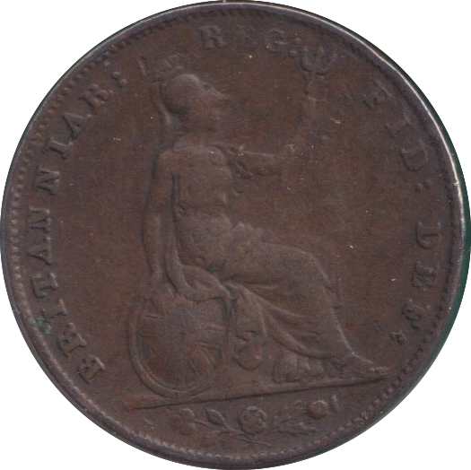 1853 FARTHING ( FINE )