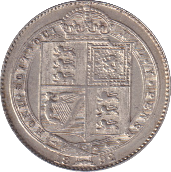 1892 SHILLING (GVF)