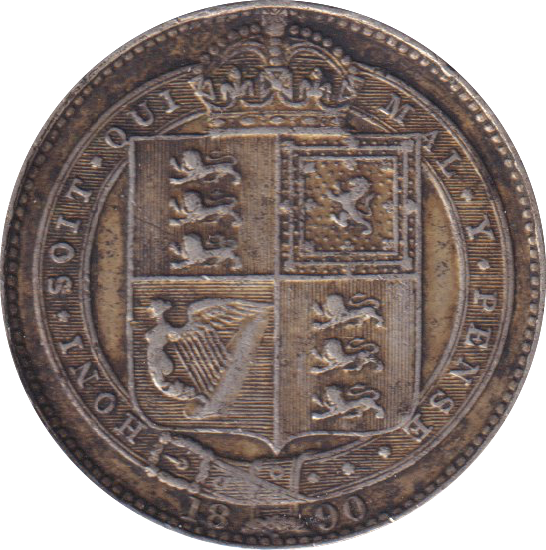 1890 SHILLING (VF)