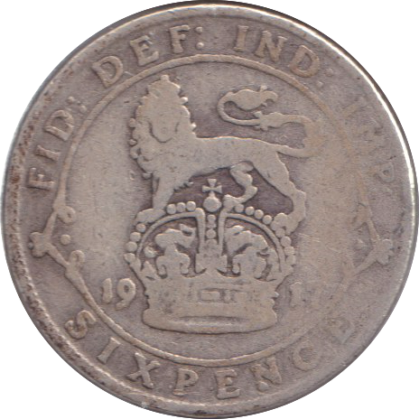 1917 SIXPENCE ( NF )