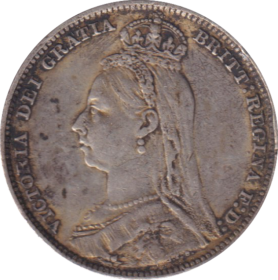 1890 SHILLING (VF)
