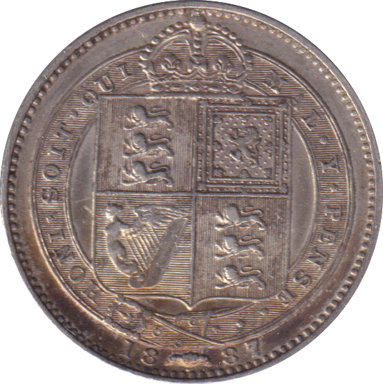 1887 SHILLING (GVF)