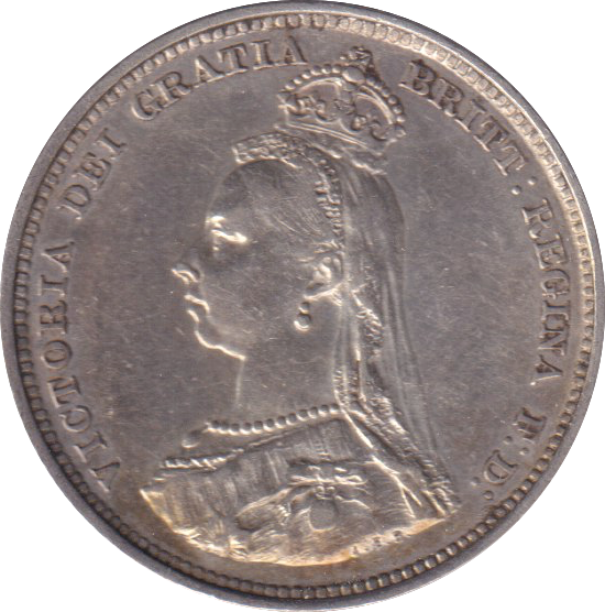1887 SHILLING (GVF)