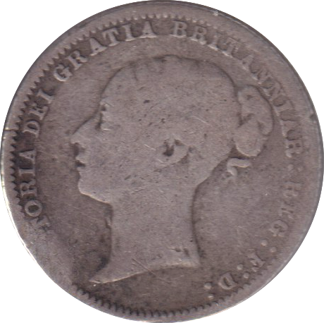 1875 SIXPENCE ( FINE )