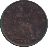 1885 FARTHING ( FINE )