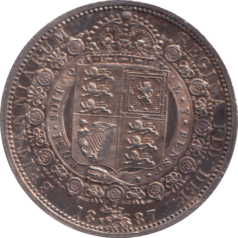 1887 HALF CROWN ( AUNC )