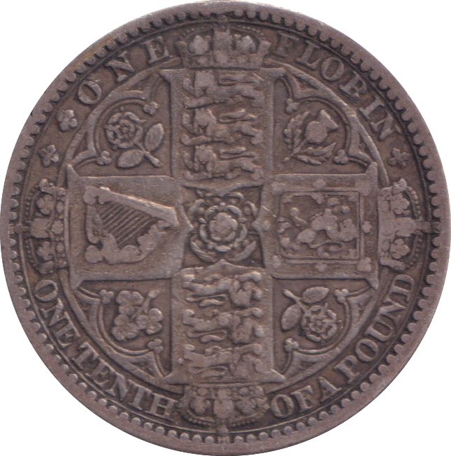 1849 ONE FLORIN ( GF )