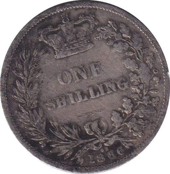 1866 SHILLING (NF) DIE 42